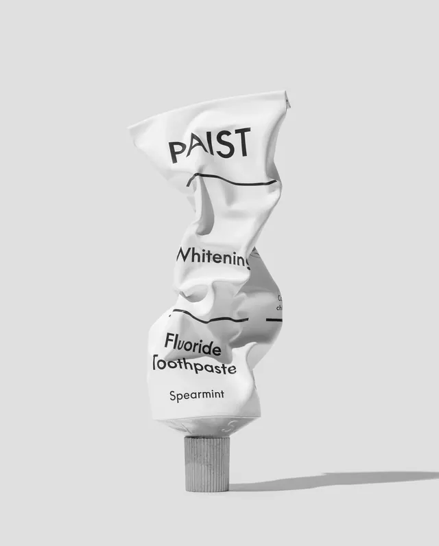Crumpled paper typography composition, 3d-render, geometric, monochrome