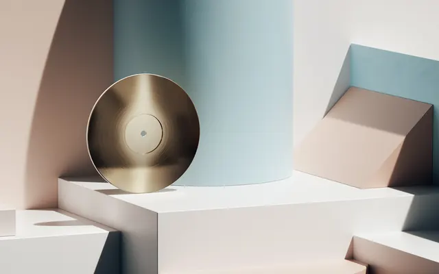 Abstract Geometric 3D Composition, minimal, geometric, muted