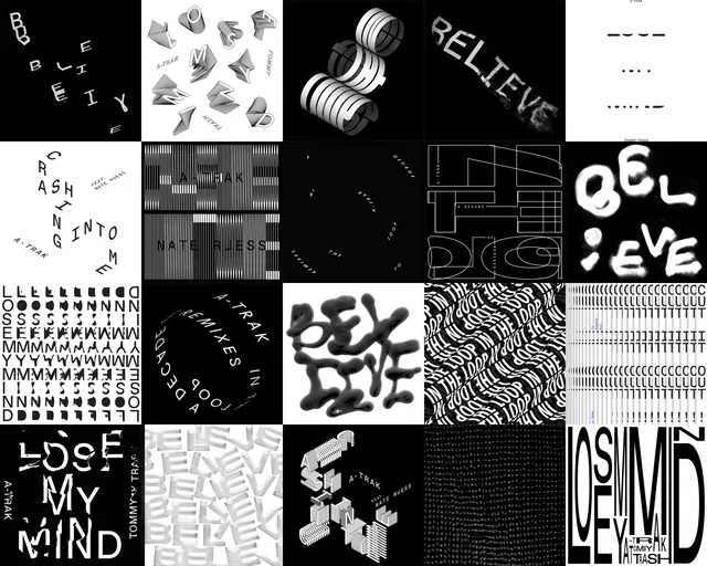 A-Trak monochromatic graphic design, minimalist, graphic-design, monochrome