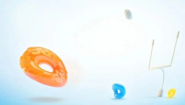 Playful 3D rendered objects on gradient, 3d-render, playful, pastel
