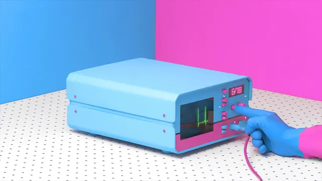 Retro 3D illustration of electronic device with glowing interface, 3d-render, retro, vibrant