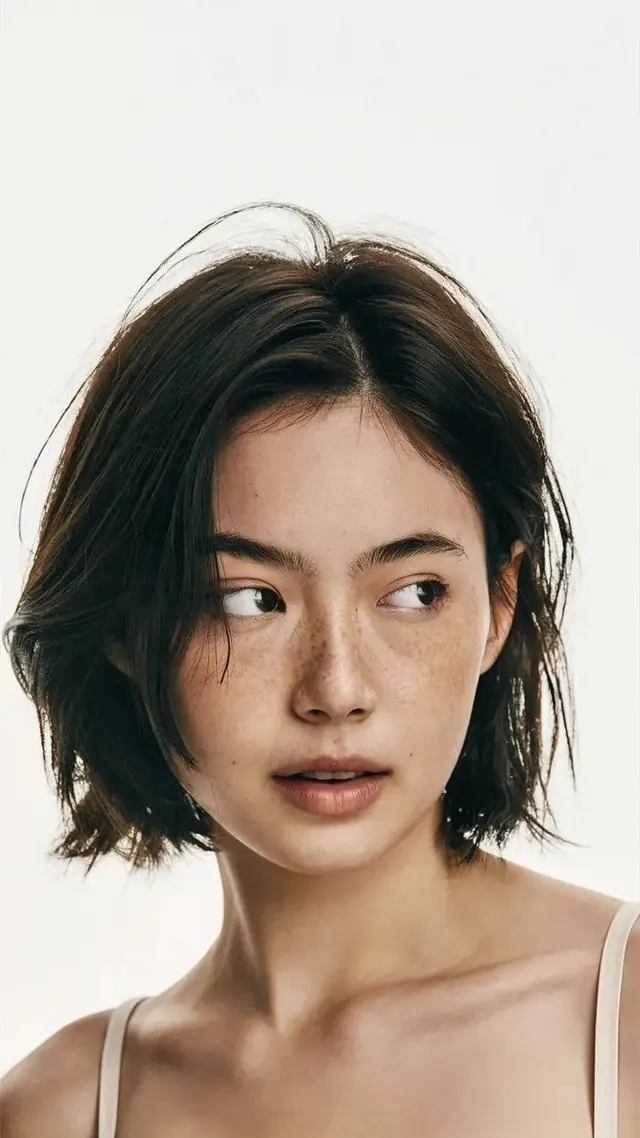 Hair style portrait warm earth tones, photographic, warm, warm