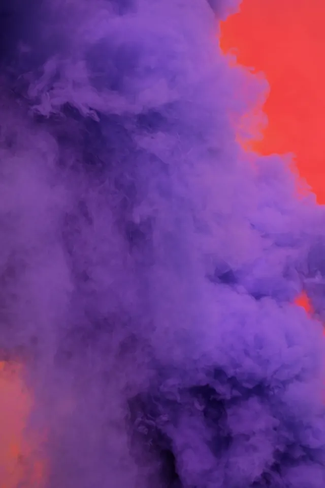Smoke and color photography – purple and red, photographic, abstract, vibrant
