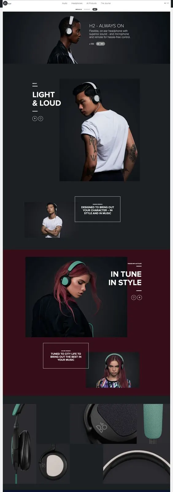 Editorial page layout with vertical rhythm, editorial, minimal, dark