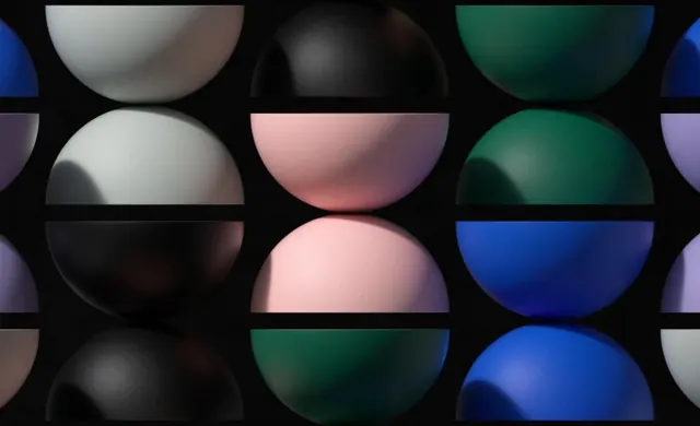 Spherical Gradient Pattern, minimal, geometric, dark