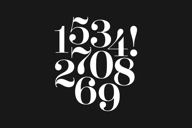 Stacked Numeric Typography