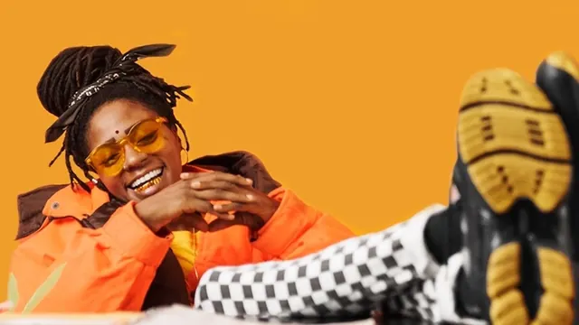 Lifestyle portrait with yellow sunglasses and vibrant energy, photographic, lifestyle, vibrant