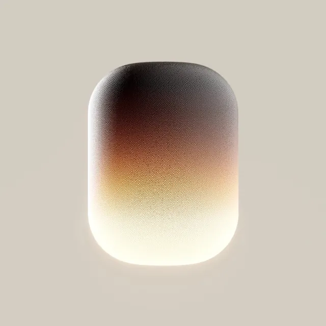 Gradient Rounded Rectangle Graphic, minimal, 3d-render, warm
