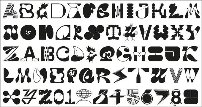 GROUP font by Raissa Pardini, typography, minimal, monochrome