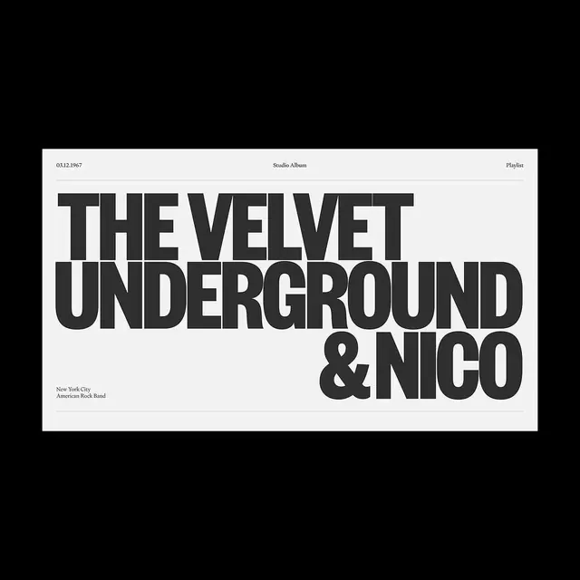 The Velvet Underground & Nico Album Cover, minimal, swiss, monochrome