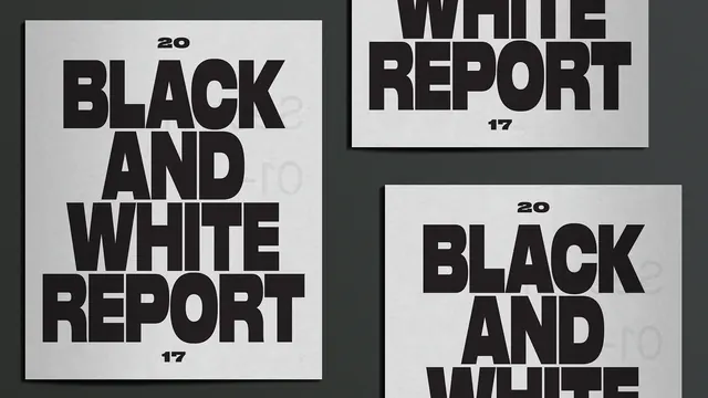 Black and White Report Layout, swiss, brutalist, monochrome