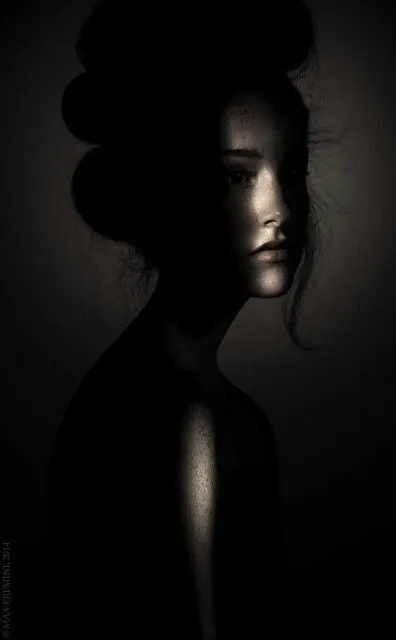 Monochrome Portrait Study, monochrome, minimal, monochrome