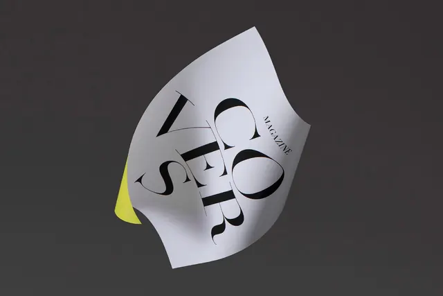 Abstract Geometric Shape with Typography, minimal, 3d-render, high-contrast