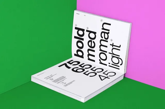 Bold Medium Heavy Light Type Specimen, minimal, geometric, high-contrast