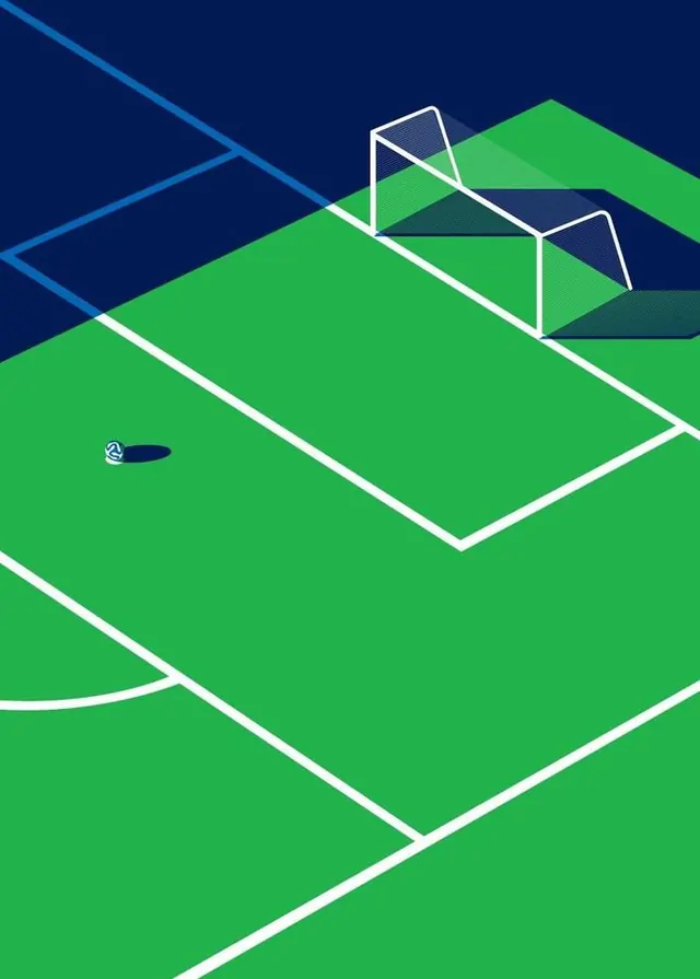 Soccer Field Graphic, minimal, geometric, vibrant