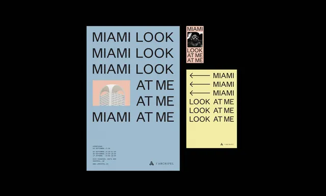 Miami Look At Me Typography Layout, swiss, minimal, high-contrast