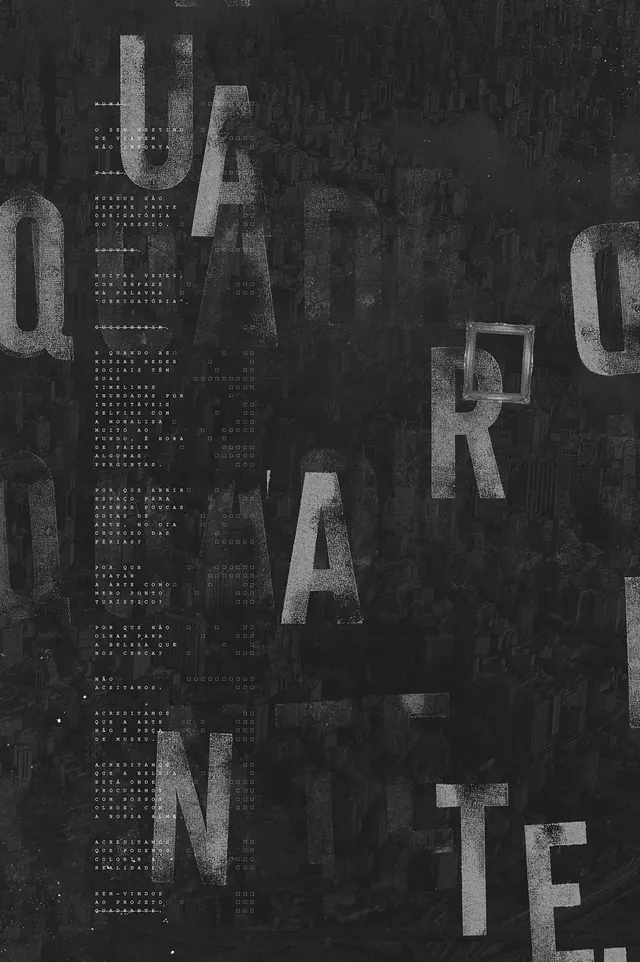 Distorted Typographic Collage, brutalist, monochrome, monochrome