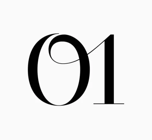 Serif Number Graphic