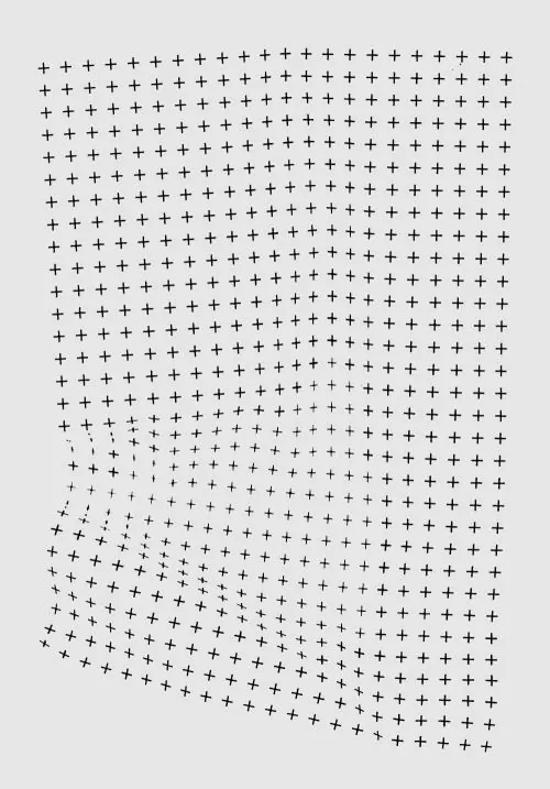Grid of Plus Signs, minimal, geometric, monochrome