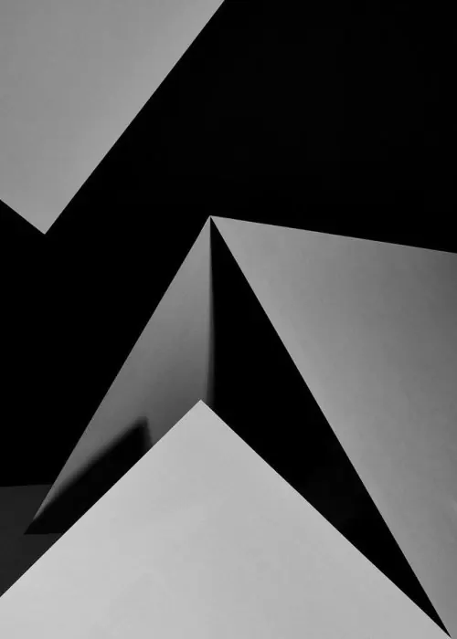 Geometric Abstract Composition, minimal, geometric, monochrome