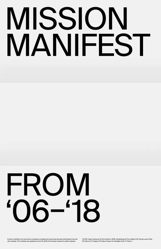 Mission Manifest Typography Layout