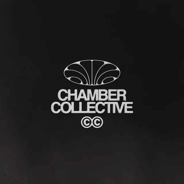 Chamber Collective Logo, minimal, monochrome, high-contrast