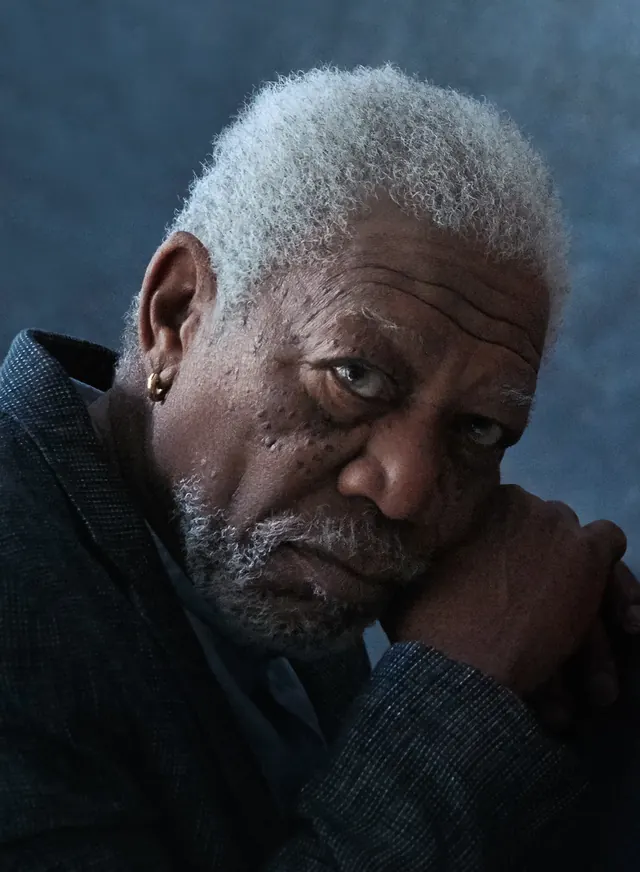 Portrait of an Elderly Man, photographic, minimal, dark