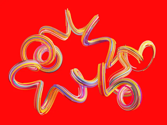 Abstract Neon Line Art, playful, neo-brutalist, vibrant