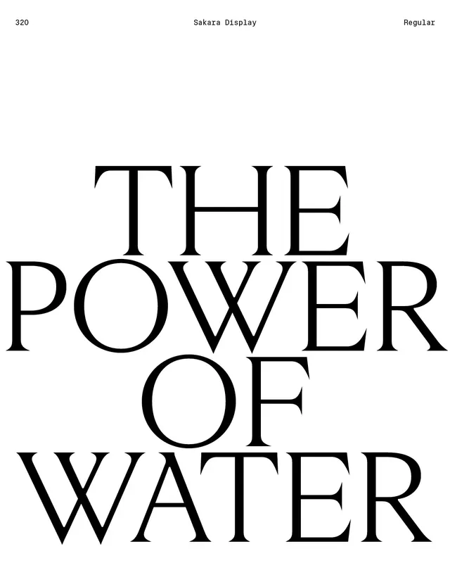 The Power of Water Typography