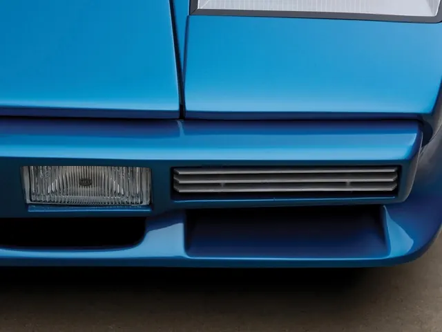 Blue Automotive Detail, minimal, photographic, vibrant