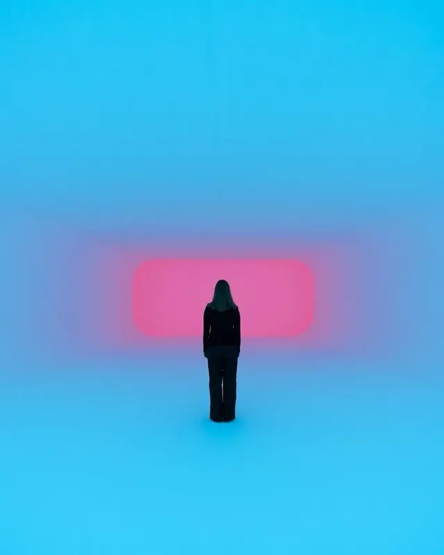 Silhouette in Neon Glow, minimal, abstract, vibrant