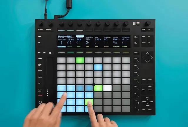 Music Production Software Interface, dark-mode, technical, dark