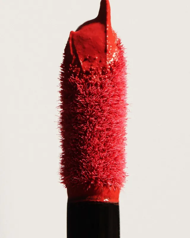 Red Textured Sculpture, organic, abstract, vibrant