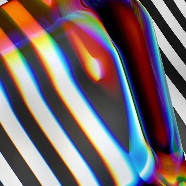 Iridescent Liquid Stripes, gradient-heavy, y2k, vibrant