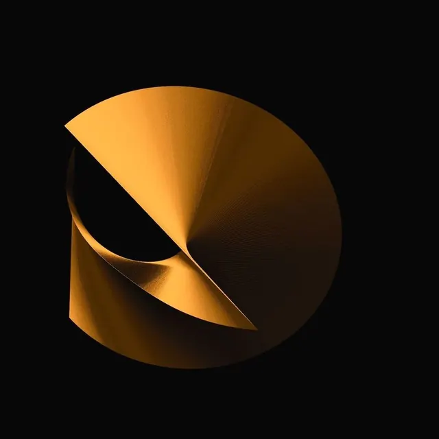 Golden Abstract Sphere, 3d-render, luxury, dark