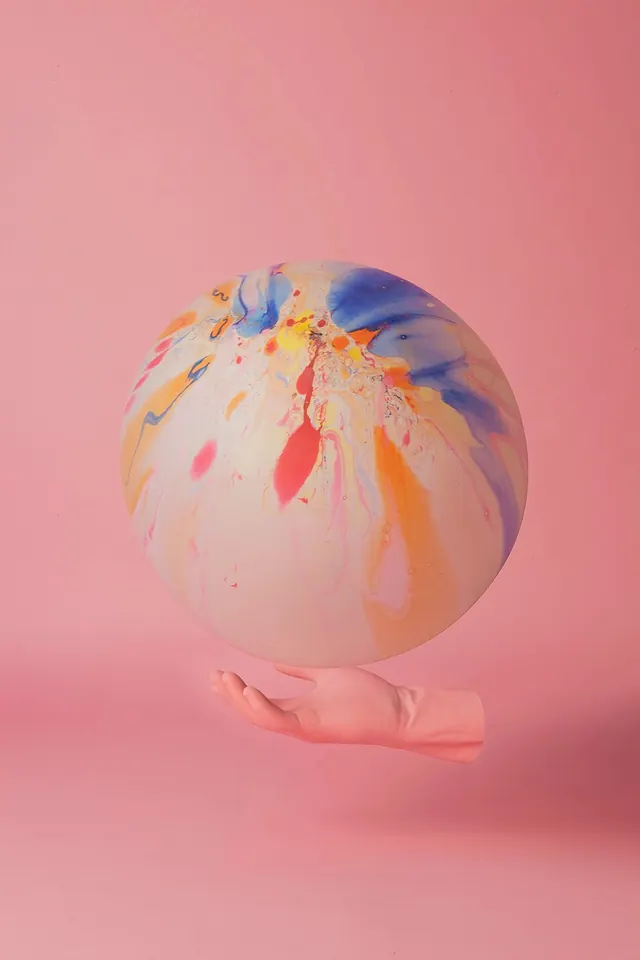 Abstract 3D Marble Sphere