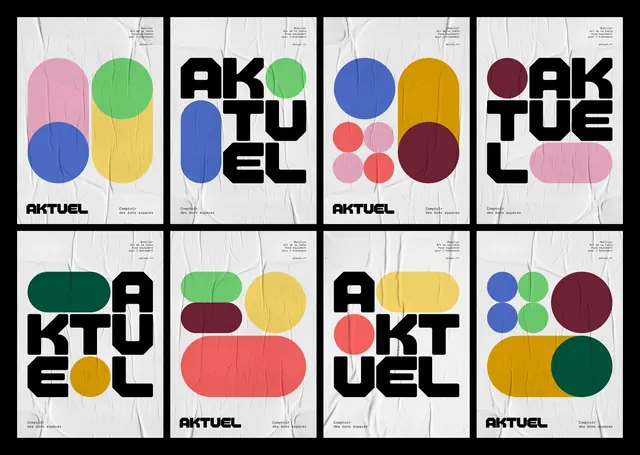 Artuel Identity System, minimal, swiss, vibrant