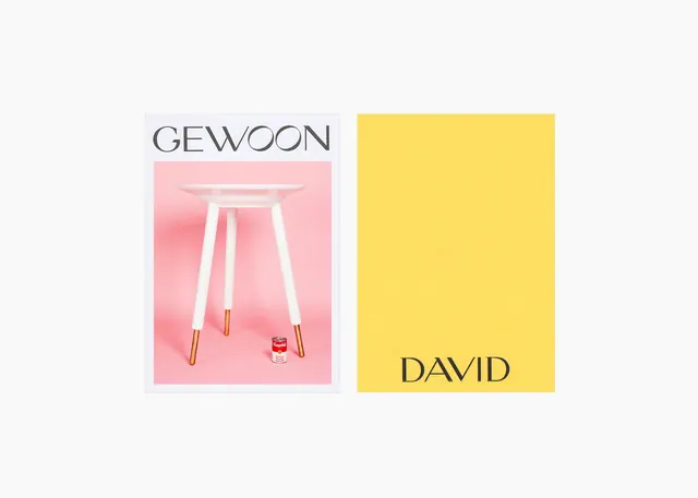 GEWON and DAVID Brand Comparison, minimal, swiss, high-contrast