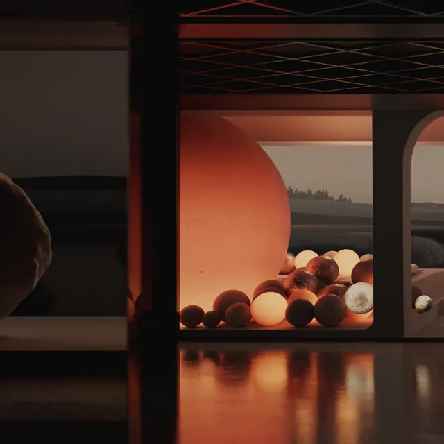 Abstract Spheres in Architectural Space