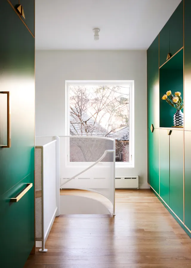Modern Interior with Green Glass Partition, minimal, corporate-clean, light