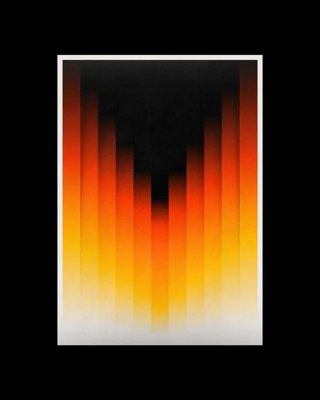 Vertical Gradient Bar Graphic, minimal, geometric, vibrant