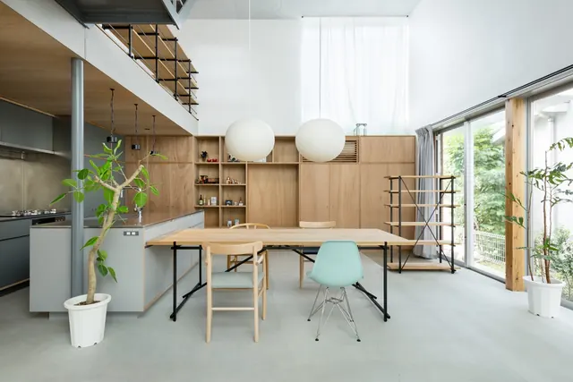 Modern Industrial Studio Interior, minimal, light-mode, light