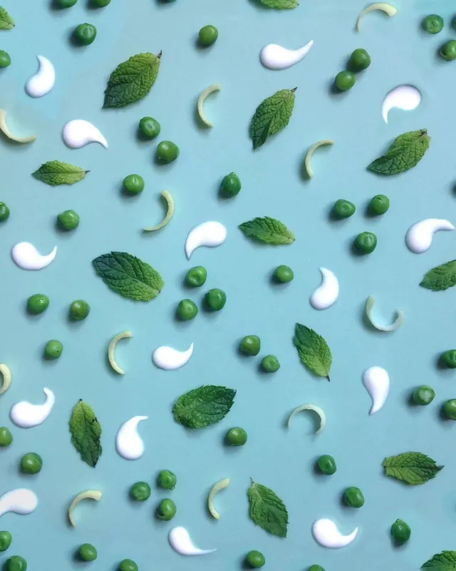 Botanical Leaf Pattern, organic, flat, vibrant