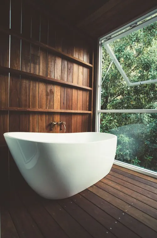 Modern Bathroom Interior, luxury, minimal, dark
