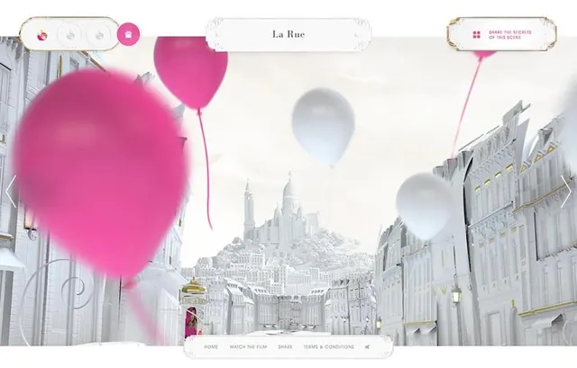 Pink Balloon Architecture Visualization, minimal, light-mode, light