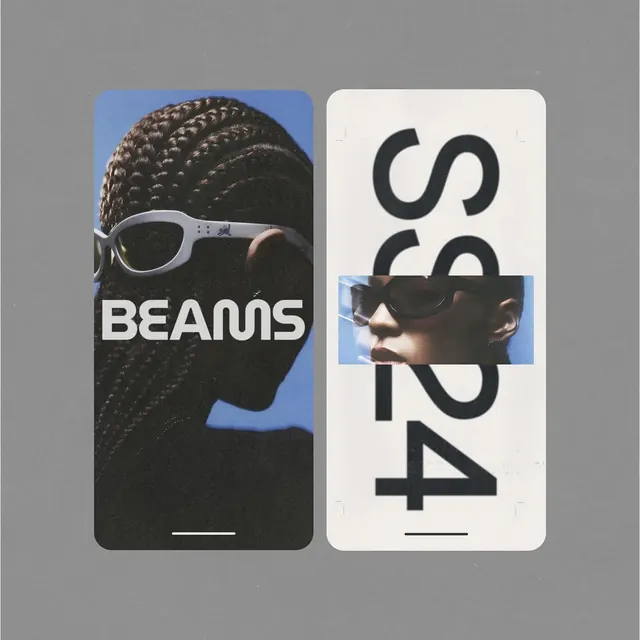 BEAMS 1984 Identity Layout, minimal, brutalist, dark