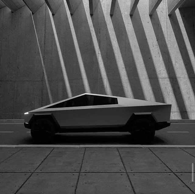 Futuristic Vehicle Concept, brutalist, minimal, monochrome