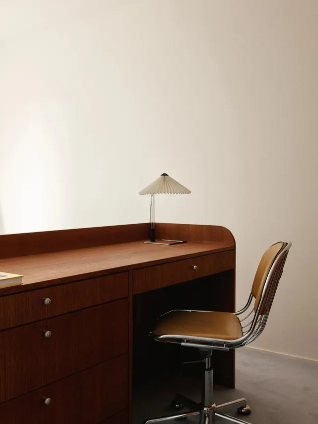 Minimalist Home Office Setup, minimal, light-mode, warm