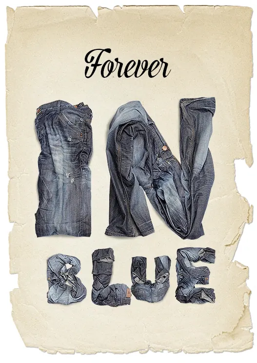 Forever Blue Typography Composition