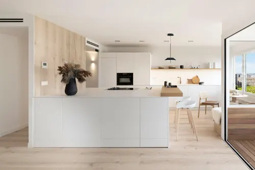 Modern Minimalist Kitchen Interior, minimal, light-mode, light